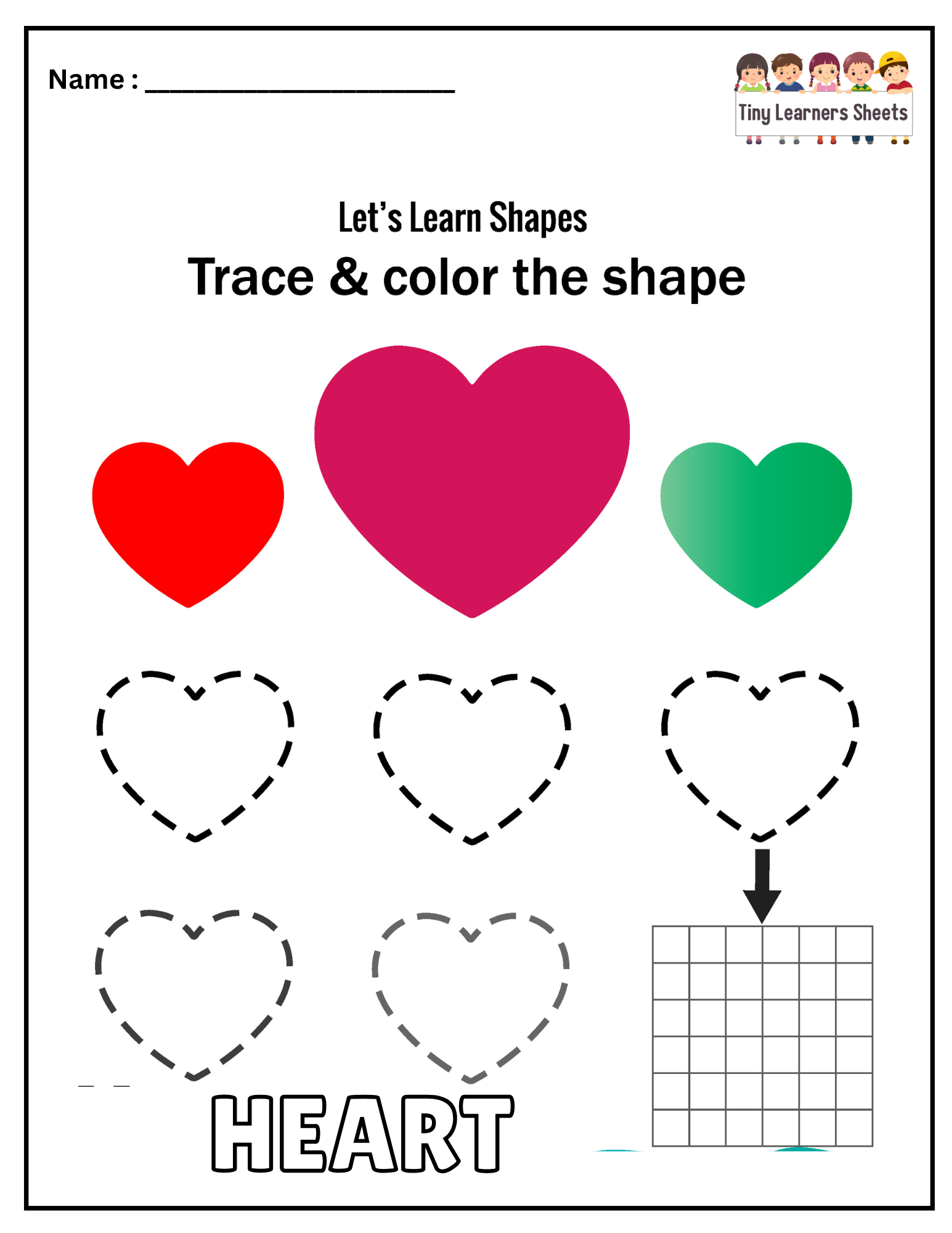 Heart Shape Worksheet